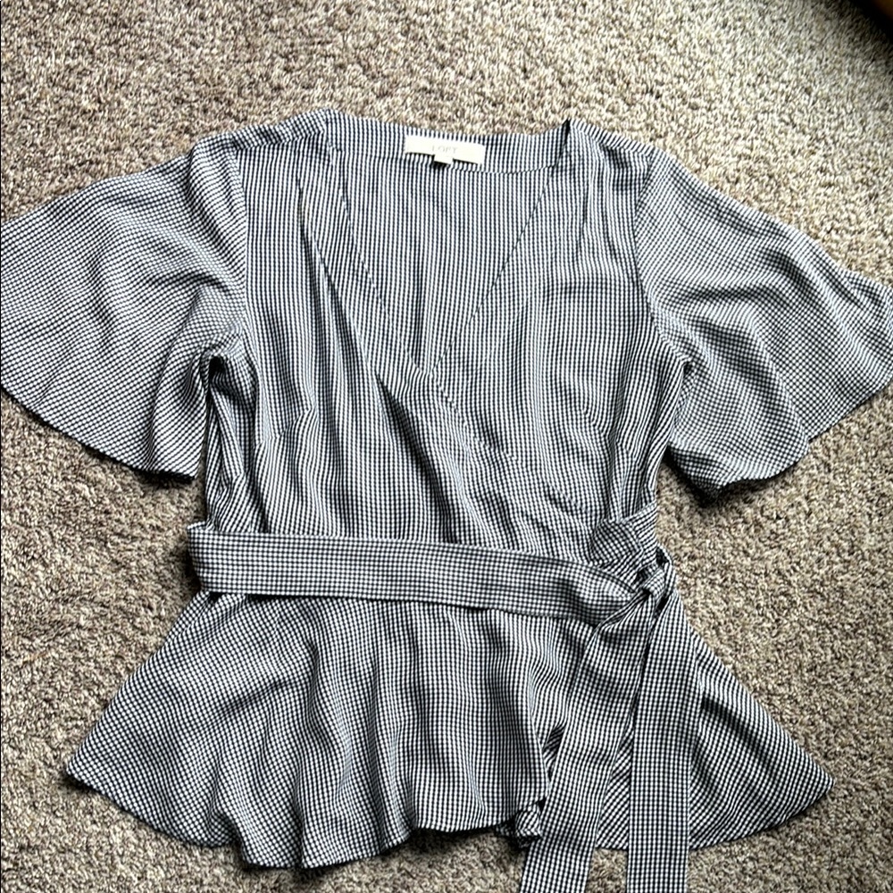 LOFT Short Sleeve Wrap Blouse